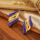 COLORFUL OIL DROP ANGEL WINGS TEXTURE EARRINGS_CWMM3659