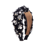 SPONGE BEADED TASSEL HIGH TOP HEADBAND_CWAHA1790