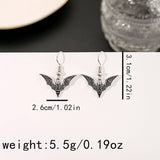 DARK HALLOWEEN FUNNY CREATIVE BAT EARRINGS_CWAJE1842