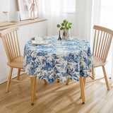 ROUND SKETCH FLOWER PRINT TABLECLOTH_CWMM0957