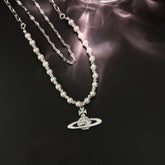 STYLISH PEARL PLANET NECKLACE_CWAJE1268