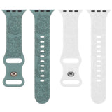 ENGRAVED CHECKERED SILICONE APPLE WATCH9 1 STRAP_CWASC1562