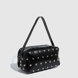 MUSHROOM STUDDED TOTE BOWLING SHOULDER BAG_CWAB5712