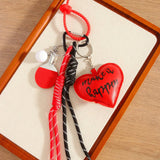 Vintage Heart Mini Ping Pong Ball Keychain_Cwmm7837