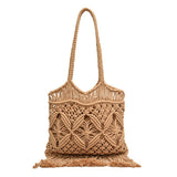 COTTON CROCHET HOLLOW BEACH SHOULDER BAG_CWAB2415