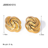 STAINLESS STEEL RECTANGULAR SPIRAL EARRINGS_CWASC1653