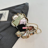 FLOWER GOLD PRESSED BAG BANQUET BAG CLUTCH_CWAB3259