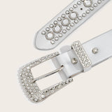Cwabe0564_Punk Style Studded Rhinestone Belt