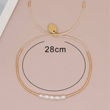 HANDMADE BAROQUE GOLD RICE BEAD BRACELET_CWAB4634