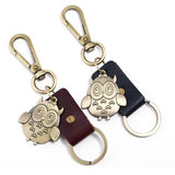 CREATIVE CARTOON OWL LEATHER CAR KEYCHAIN_CWMM5042