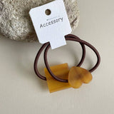GEOMETRIC SQUARE FASHION HEART HAIR SCRUNCHIES_CWAHA2678