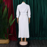 FASHION V NECK SOLID COLOR PLUS SIZE DRESS_CWDMD3647