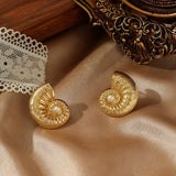 Vintage Highlight Bead Titanium Steel Earrings_Cwmm3670