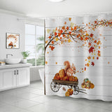HARVEST PUMPKIN SERIES SHOWER CURTAIN_CWMM1802