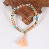 Womens Tassel Handmade Beaded Bracelet