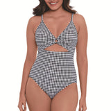 LEOPARD PRINT SLIM CUT OUT BIKINI SWIMSUIT_CWMW0620