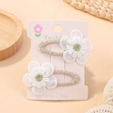 FRESH DAISY HAIR CLIP SET HANDMADE FABRIC CLIPS_CWAHA6712