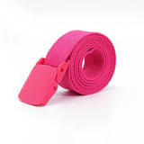 SOLID COLOR WOVEN CANVAS BELT WITH PLASTIC BUCKLE_CWABE0675