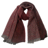 FRINGE PATCHWORK SCARF UNISEX WINTER SHAWL WRAP_CWASC0873