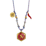 HANDMADE ZODIAC NECKLACE WITH ENAMEL CHARMS_CWMM8810