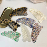 ACETATE ANTI STATIC COMB WITH FINE TEETH HEART_CWMM6437