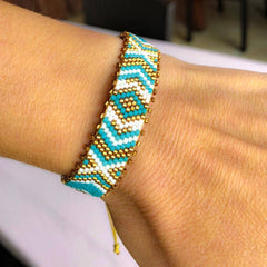 RICE BEAD HAND WOVEN BEADED BRACELET_CWMM3867