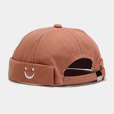 Cwah3171_Simple U Smiley Face Embroidered Beret