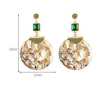 ABALONE TASSEL EARRINGS WITH ZIRCON_CWMM4304