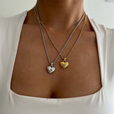Valentines Day Heart Necklace With Zirconia_Cwmm5695