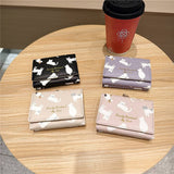 Cute Cartoon Cat Print Trifold Money Clip Wallet_Cwab06203