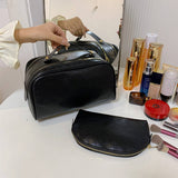 SIMPLE LEATHER MOTHER AND CHILD COSMETIC BAG_CWAB4436