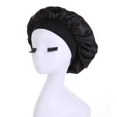 Cwaha6427_Wide Brim High Elastic Satin Nightcap