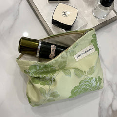 Green Vintage Makeup Bag Large Travel Wash Storage_Cuab00728
