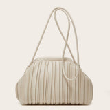 SIMPLE PLEATED SHOULDER CLOUD BAG_CWAB2646