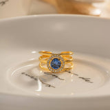 BLUE ROUND NON FADING VERSATILE RING_CWAJE1394