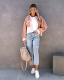 Waffle Patchwork Short Washable Coat