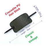 ELEGANT VINTAGE CROC PATTERN HAIR STICK_CWAHA6384