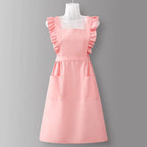 HOUNDSTOOTH SOLID COLOR WATERPROOF WORK APRON_CWMM6792