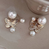 PEARL BUTTERFLY TASSEL EARRINGS_CWAJE2037