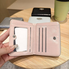 Minimalist Crackle Bifold Wallet With Zipper_Cwab06218
