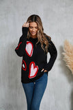 Valentines Day Heart Peach Sweater Knit