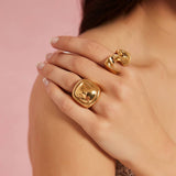 IRREGULAR STAINLESS STEEL RING WITH LUXE FINISH_CWMM8936