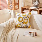 PINK TULIP EMBROIDERED SOFA PILLOW COVER_CWMM7706