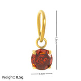 COLORED BIRTHSTONE DIY STAINLESS STEEL NECKLACE_CWMM5697