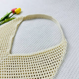 Cwab4579 _Straw Knit Hollow Beach Braided Shoulder Bag