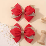 GLITTER BOW HAIR CLIP SET FOR GIRLS PARTY WEAR_CWAHA6733
