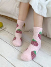 Thick Fruit Fleece Cozy Crew Socks_Cwms03225