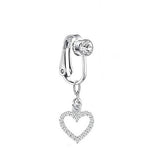 CRYSTAL MOON HEART BUTTERFLY FAKE NAVEL RING_CWMM9228