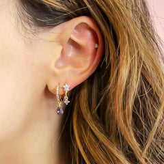 GEOMETRIC TEARDROP DIAMOND FRENCH EARRINGS_CWAJE1758