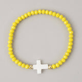 CROSS COLORED CRYSTAL HANDMADE BRACELET_CWMM3819